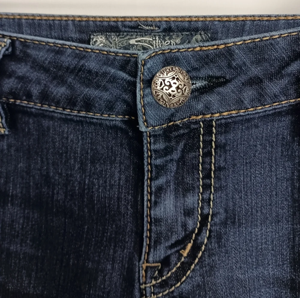 Silver Jeans Suki Blue Western Denim Skinny Jeggings Classic Style-(#1,528)‎